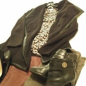 Jack by BB Dakota sweater blazer w/ faux leather